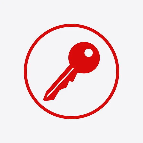Key Icon Lock Symbol Security Sign Flat Design Style — Stock Vector
