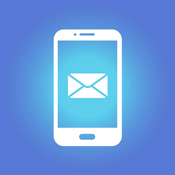 Teléfono Inteligente Correo Electrónico Sms Icono Signo Correo Móvil Símbolo — Vector de stock