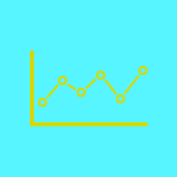 Graph Chart Icon Diagram Symbol Flat Design Style — Stock Vector
