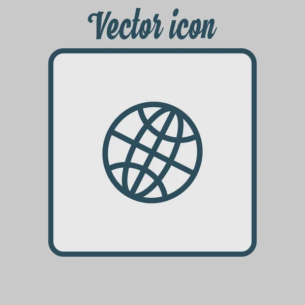 Ícone Globo Estilo Design Plano Ícones Vetoriais Terra — Vetor de Stock