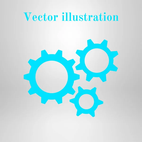 Ícones Engrenagem Fundo Colorido — Vetor de Stock