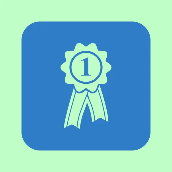 Badge Avec Icône Rubans Rosette Prix Avec Ruban Simbol — Image vectorielle