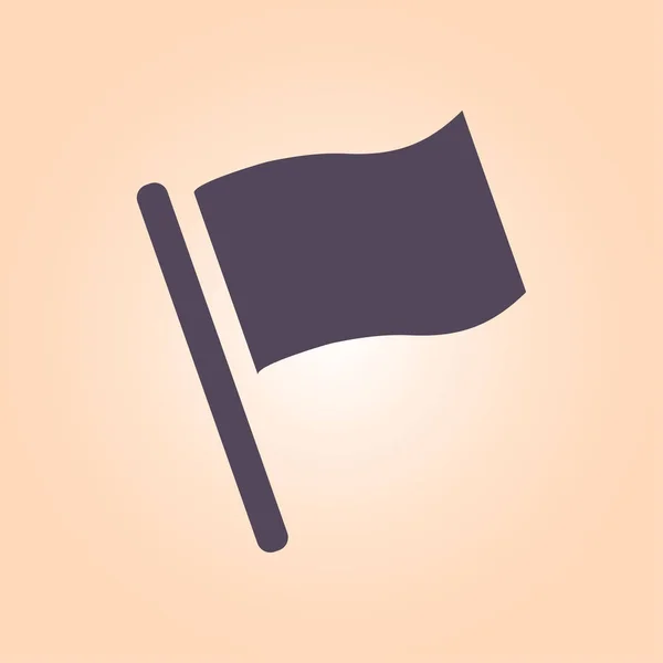 Flag Icon Location Marker Symbol Flat Design Style — Stock Vector