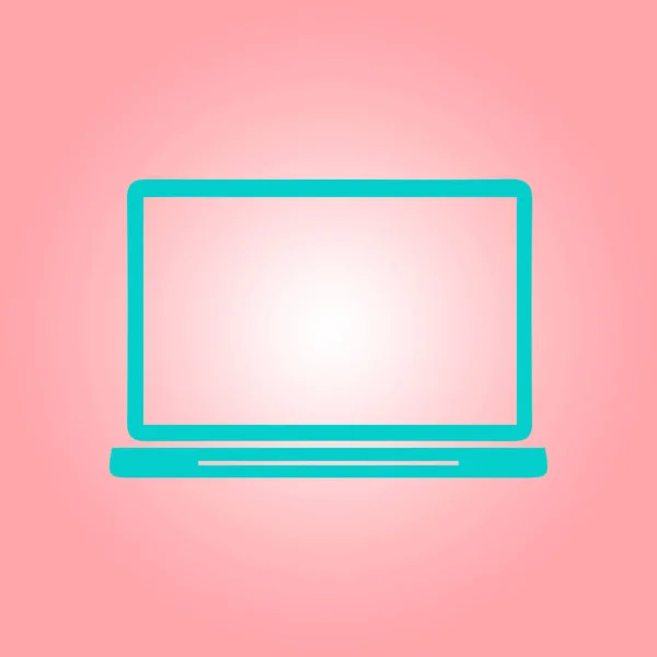 Проста Іконка Ноутбука Векторна Ілюстрація — стоковий вектор