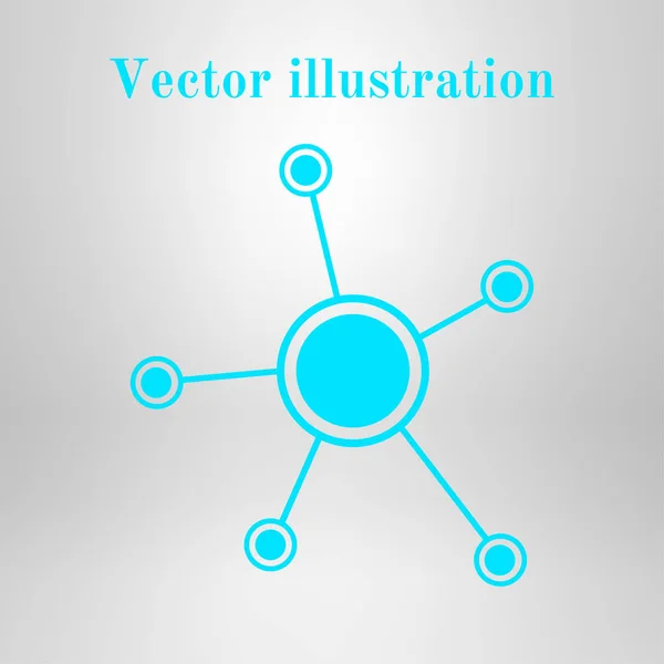 Társadalmi Hálózat Egyetlen Ikon Globális Technológia Hálózat Társadalmi Kapcsolatok Üzleti — Stock Vector