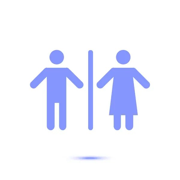 Zeichen Männliche Und Weibliche Toilette Flache Bauweise — Stockvektor