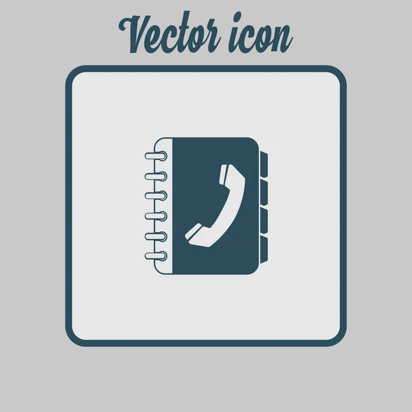 Telefonbuch Flach Icon Flacher Designstil — Stockvektor