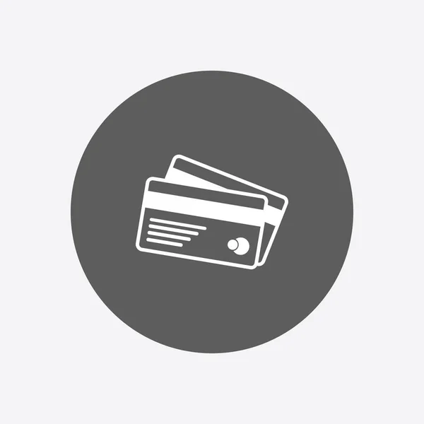 Vector Creditcards Pictogram Platte Ontwerpstijl — Stockvector