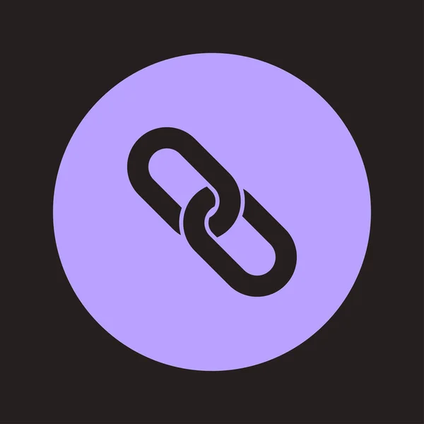 Hubungkan Simbol Link Icon Chain Tunggal Tautan Ikon Sumber - Stok Vektor