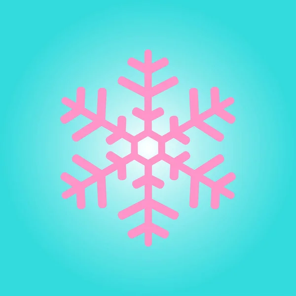 Sneeuwvlok Pictogram Nieuwjaar Decoratie Alles Vieren Het Nieuwe Jaar Kerst — Stockvector