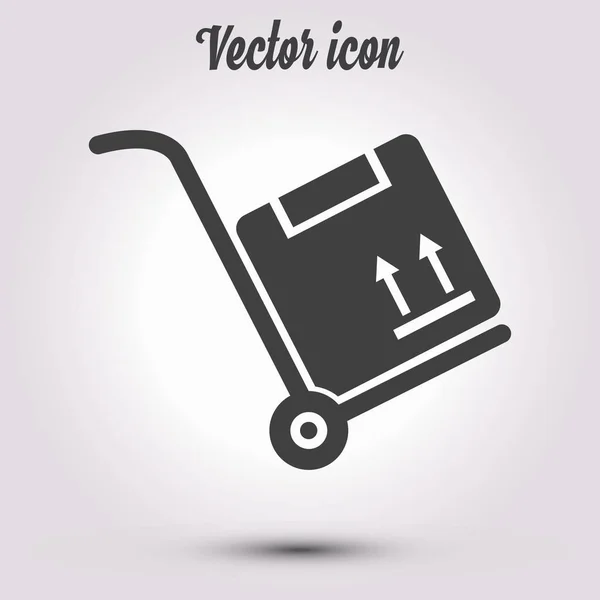Camión Con Caja Icono Símbolo Señal Camión — Vector de stock