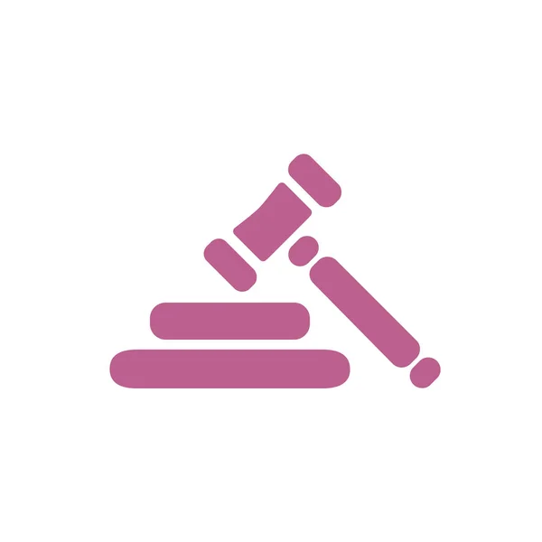 Δημοπρασία Σφυρί Εικονόγραμμα Εικονίδιο Σφυρί Δικαστή Δίκαιο Επίπεδη Σχεδίαση Στυλ — Διανυσματικό Αρχείο