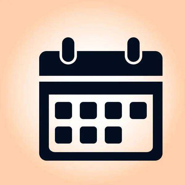 Icona Del Calendario Vettoriale Firma Date Importanti — Vettoriale Stock