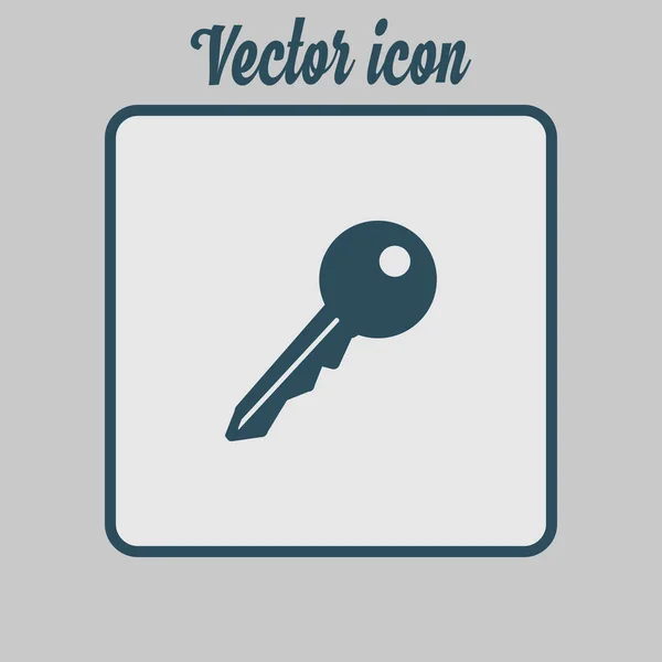 Значок Ключа Символ Замка Знак Безопасности Плоский Дизайн — стоковый вектор