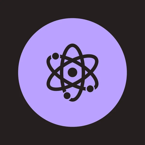 Символ Атома Иконка Атомной Части Плоский Дизайн — стоковый вектор