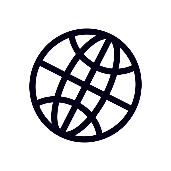 Globus Ikone Flaches Design Stil Erde Vektor Symbole — Stockvektor