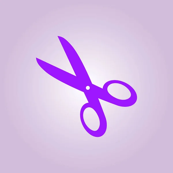 Scissors Icon Mark Cut Here Flat Design — Stock Vector