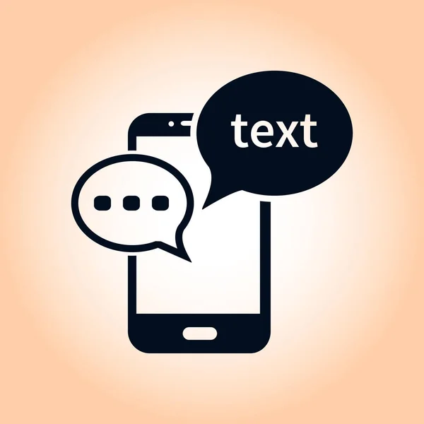 Mobile Chatting Icon Mobile Phone Representing Web Chatting Dialog — стоковый вектор