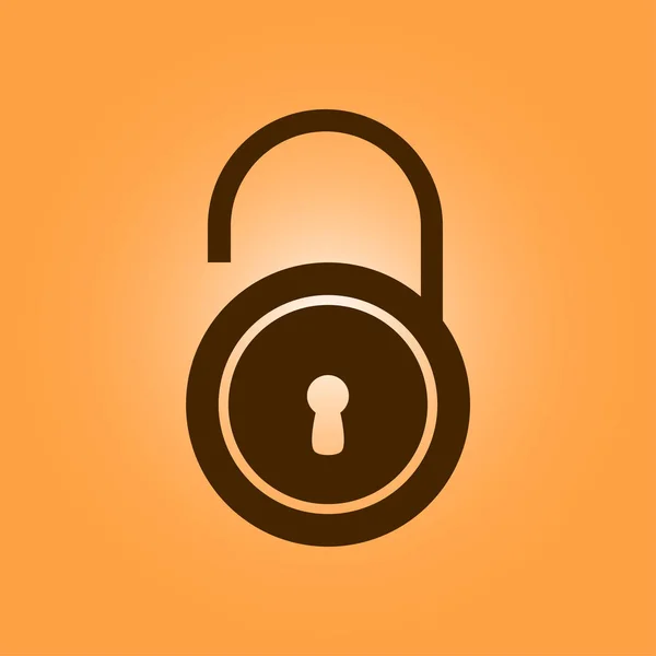 Simple Icon Padlock Vector Illustration — Stock Vector