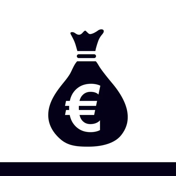 Символ Грошової Одиниці Євро Євро Плоский Дизайн Стиль — стоковий вектор