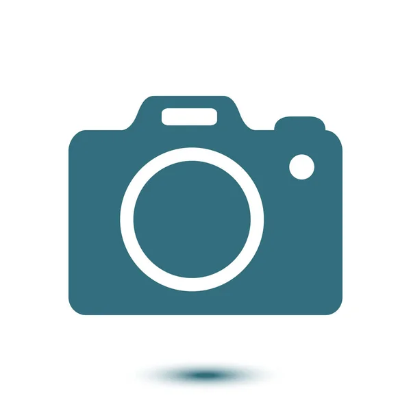 Photo Camera Symbol Dslr Camera Sign Icon Digital Camera Flat — Stock Vector