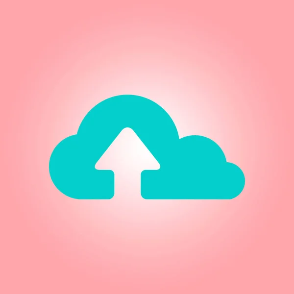 Einfaches Hochladen Vom Cloud Symbol Vektorillustration — Stockvektor