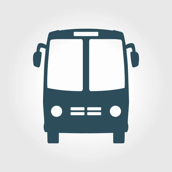 Ícone Autocarro Símbolo Schoolbus Tráfego Turístico Internacional Veículos Confortáveis — Vetor de Stock