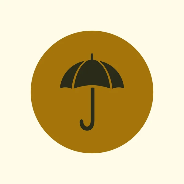 Ikon Tanda Payung Simbol Perlindungan Hujan Gaya Desain Datar - Stok Vektor