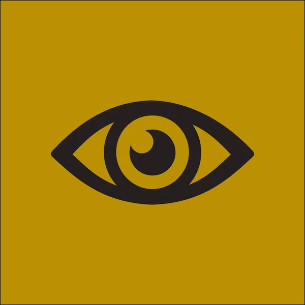 Göz Simgesini Zleme Gözetim Sistemi Düz Tasarım Stili — Stok Vektör
