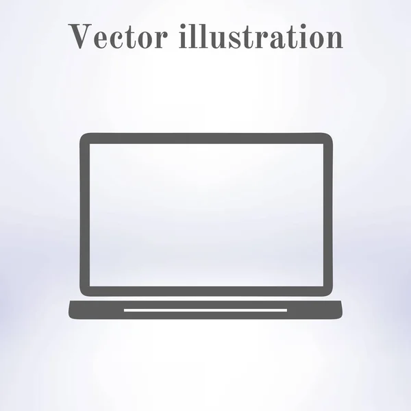 Einfaches Symbol Des Laptops Vektorillustration — Stockvektor