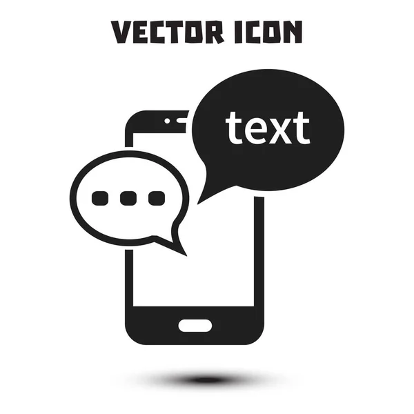 Mobile Chatting Icon Mobile Phone Representing Web Chatting Dialog — Stock Vector