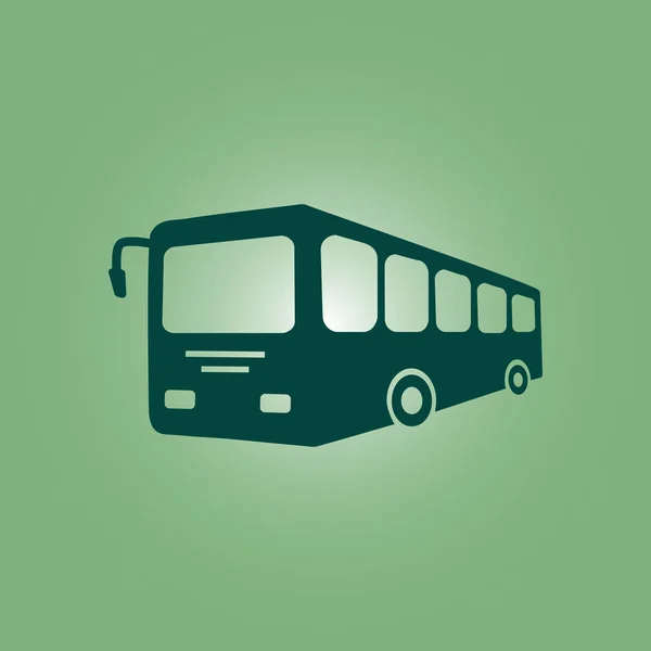 Otobüs Işareti Simgesi Toplu Taşıma Sembolü Düz Tasarım Stili — Stok Vektör
