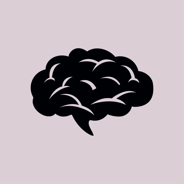 脳のアイコン 人間の知的なスマート心 神経のシンボル — ストックベクタ