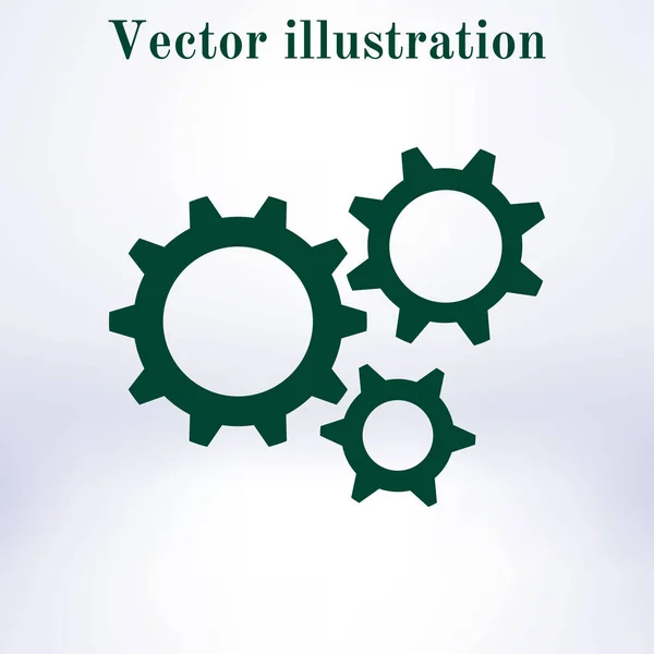 Pictogrammen Van Versnelling Gekleurde Achtergrond — Stockvector