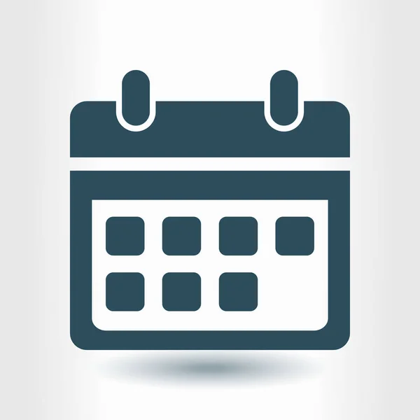 Icono Del Calendario Vectorial Firma Fechas Importantes Estilo Diseño Plano — Vector de stock