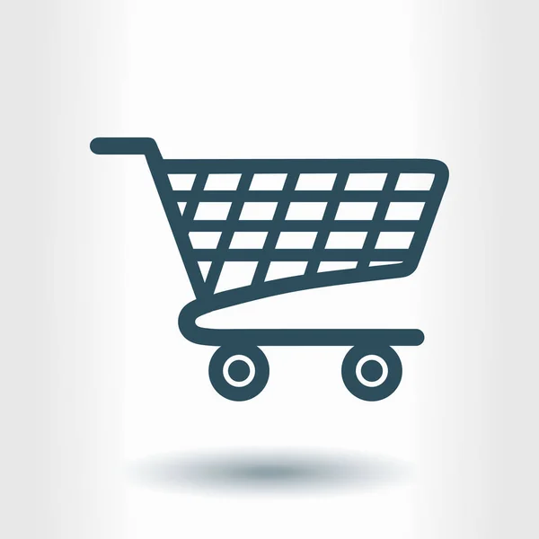 Icono Plano Carta Compras Añadir Producto Carrito — Archivo Imágenes Vectoriales