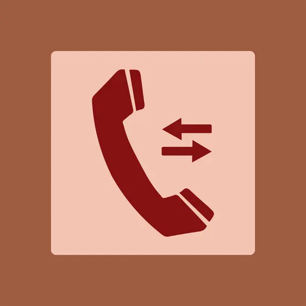 Telefoonpictogram Platte Ontwerpstijl Feedback Symbool — Stockvector