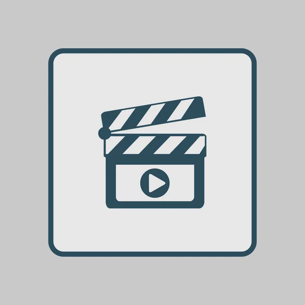 Film Yapımcısı Clapper Kurulu Simgesi Düz Tasarım Stili — Stok Vektör