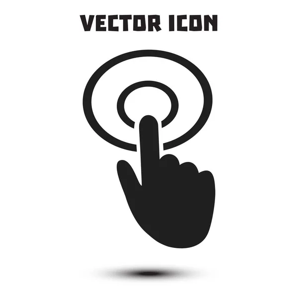 Icono Signo Del Cursor Mano Mano Símbolo Puntero Navegación Moderna — Vector de stock