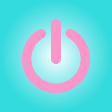 Güç işareti düz simgesi.