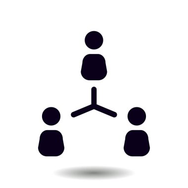 İletişim konsepti. Sosyal ağ tek simgesi. Küresel teknoloji İş dünyasındaki sosyal bağlantılar ağı.