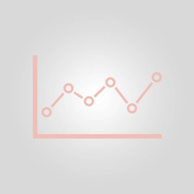 Grafik grafik simgesi. Diyagram simgesi. Düz tasarım stili.
