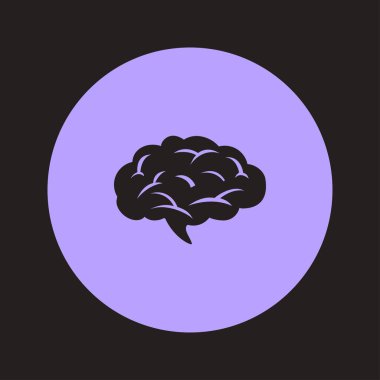 Beyin simgesi. İnsan akıllı akıllı zihin. Nöroloji sembolü.