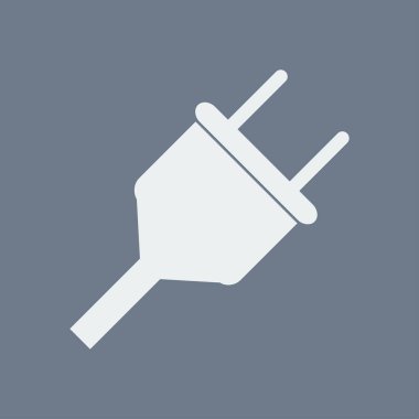 Vektör elektrik prizinden sembolü. Web düz simgesi.