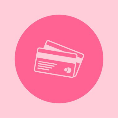 Vektör kredi kartları simgesi. Düz tasarım stili. 