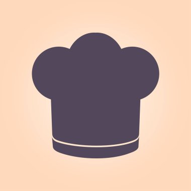 Chef şapka işareti simgesi. Şapka pişirme sembolü.