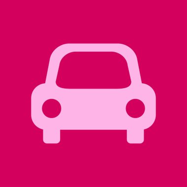 Taşıma simgesi. Araba işareti. Teslimat taşıma sembolü.