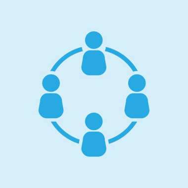 İletişim konsepti. Sosyal ağ tek simgesi. Küresel teknoloji İş dünyasındaki sosyal bağlantılar ağı.