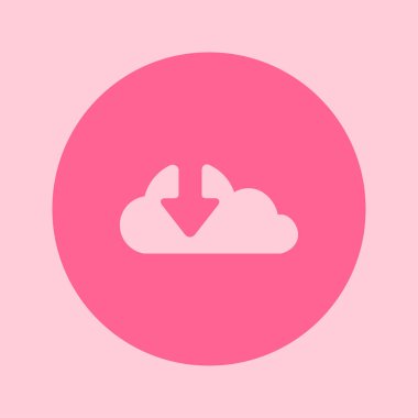 Bulut simgesinden indirin. Düğme yükleyin. Yük sembolü.