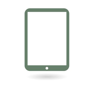 Modern dijital tablet Pc simgesi. Düz tasarım simgesi. 